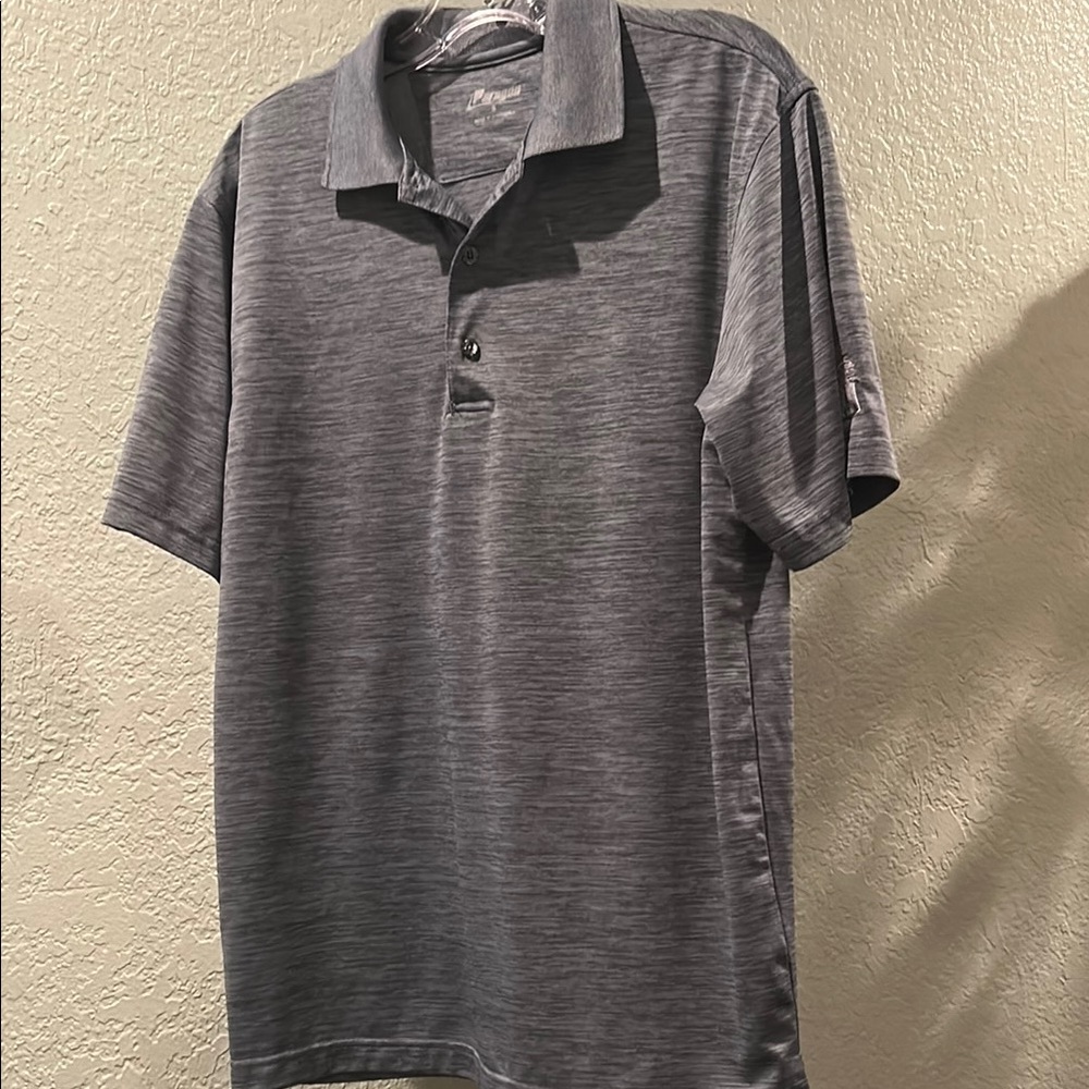 PARAGON Gray Polo Shirt Short Sleeve Casual